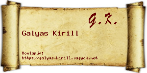 Galyas Kirill névjegykártya